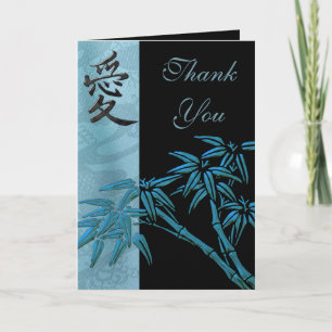 Carte Merci Cartes Asiatique Bambou Love Symbole