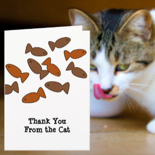 Carte Merci chat ou chaton avec photo personnalisée / te