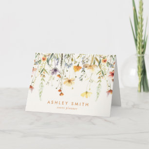 Carte Merci client Fleur sauvage rustique