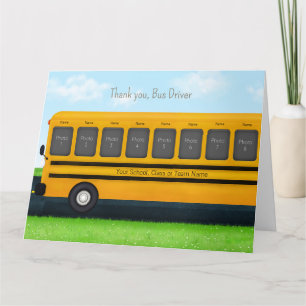 Carte Merci Conducteur d'Autobus Autobus Scolaire Jaune