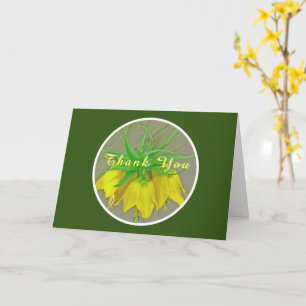 CARTE MERCI/COURONNE JAUNE IMPÉRIALE/TULIP UNIQUE