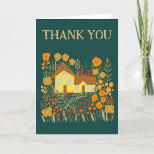 Carte Merci Cute Farmhouse Flowers