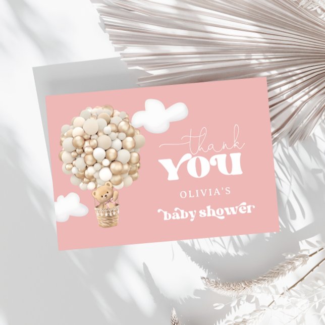 Carte Merci d'attente rapide de l'ours rose Teddy (Créateur téléchargé)