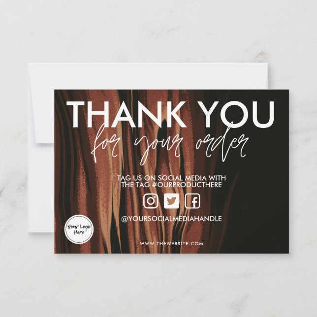 Carte Merci de café aquarelle (Devant)