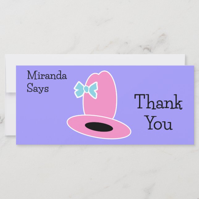 Carte Merci de fête d'anniversaire de la fille (Devant)