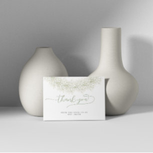 Carte Merci de Fête des mariées floral classique