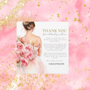 Carte Merci de Fête des mariées Mariage minimal exquis