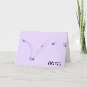 Carte Merci de fleurs mauves