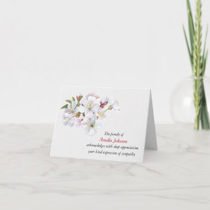 Carte Merci de la sympathie des fleurs d'Apple