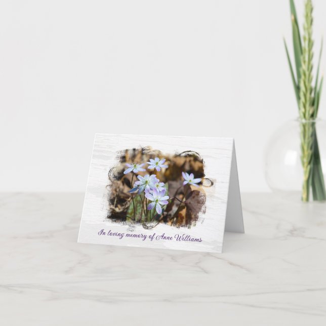Carte Merci de la sympathie des Fleurs sauvages du print (Devant)