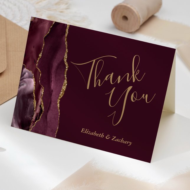 Carte Merci de Mariage or de l'Agate de Bourgogne (Créateur téléchargé)