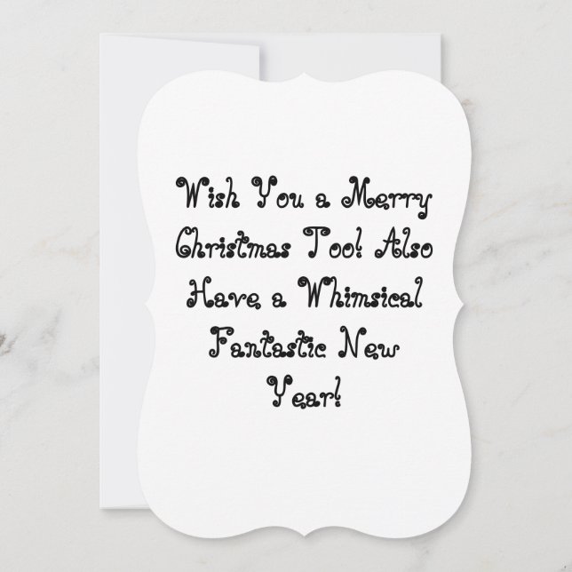 Carte Merci de Noël (Dos)