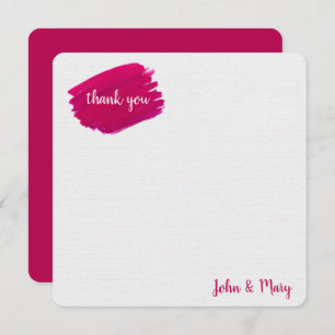 Carte Merci de peinture rose