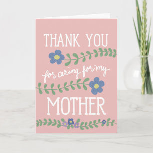 Carte Merci de prendre soin de ma mère
