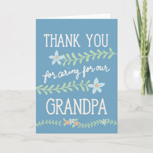 Carte Merci de prendre soin de notre grand-père