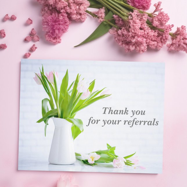 Carte Merci de référence chic Fleurs de tulipes affaires (Créateur téléchargé)