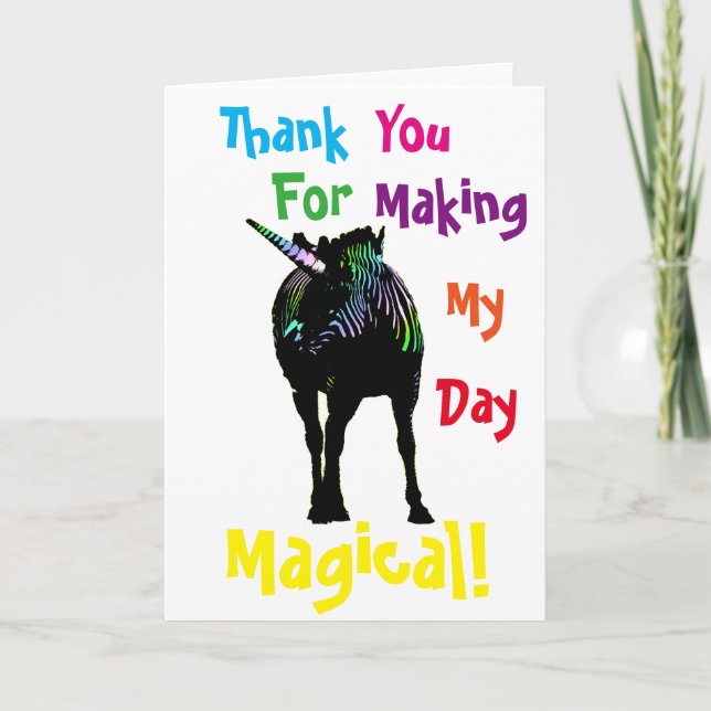 Carte Merci de Rendre Ma Journée Magique (Devant)