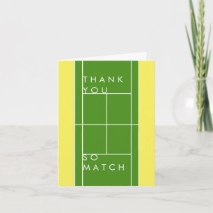 Carte Merci de tennis