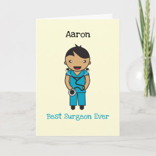 Carte Merci de travail personnalisé de l'hôpital Chibi