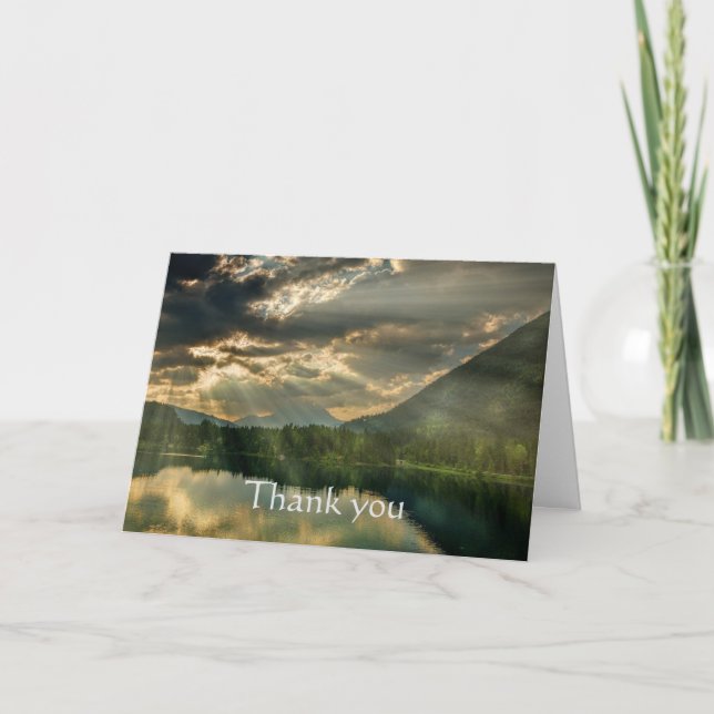 Carte Merci d'être génial, le soleil de Lake Mountain (Devant)