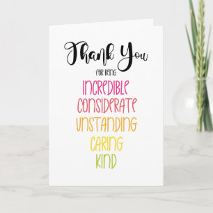 Carte merci d'être gentil