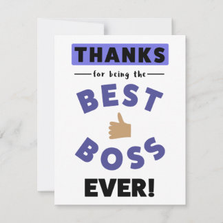 Carte Merci D'Être Le Meilleur Patron Jamais