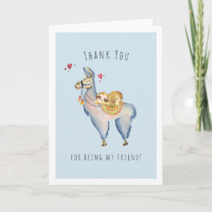 Carte Merci D'Être Mon Ami   Llama Sloth