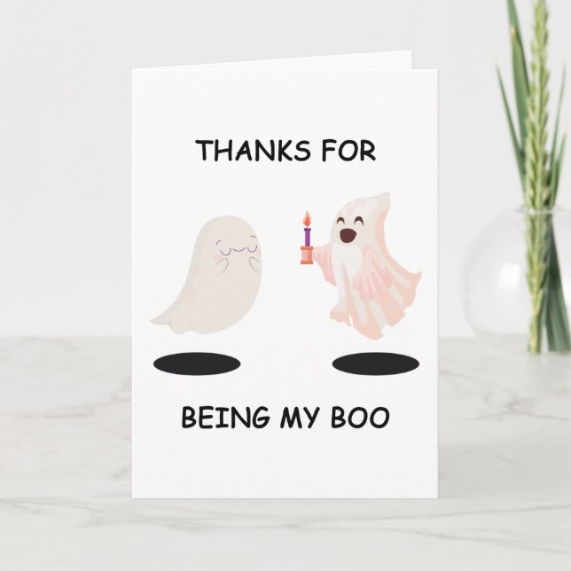 Carte Merci D'Être Mon Anniversaire D'Halloween (Devant)