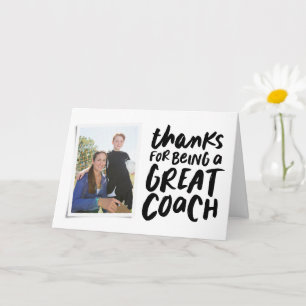 Carte Merci d'être un excellent entraîneur une photo mer