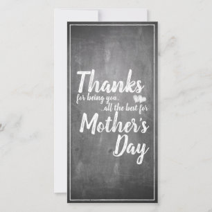 Carte Merci d'être vous ! Tableau de bord de la fête des