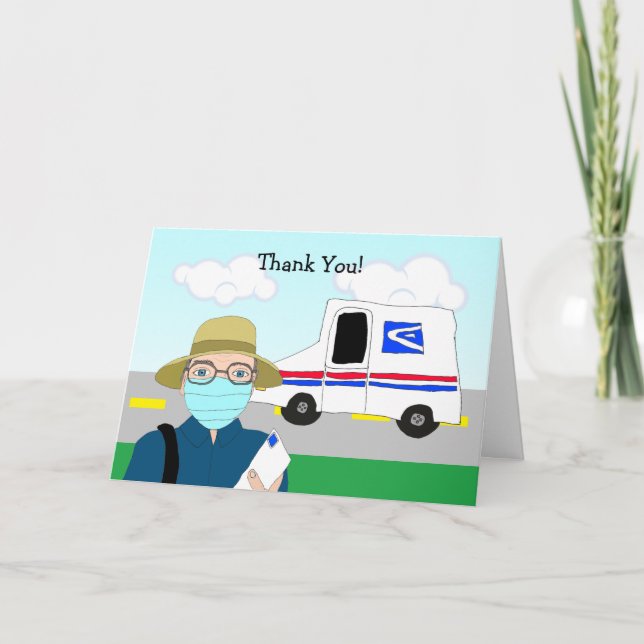 Carte Merci du courrier pour les hommes ou les femmes du (Devant)