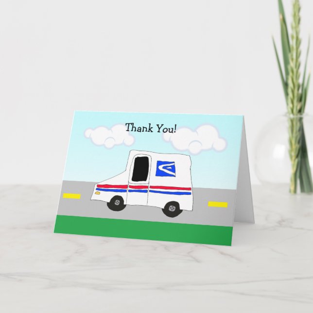 Carte Merci du courrier pour les hommes ou les femmes du (Devant)