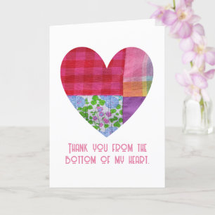 Carte Merci du fond de mon coeur, sur mesure
