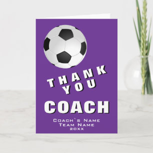 Carte Merci Entraîneur de Football Violet