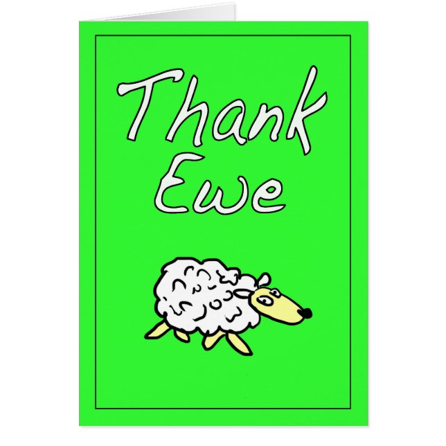 Carte Merci Ewe (You) - Personnaliser le message à (Devant)