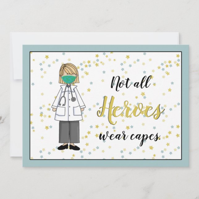 Carte Merci Femme Docteur (Devant)