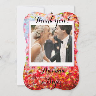 Carte Merci feuilles abstraits