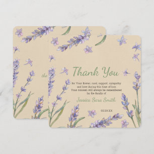 Carte Merci Floral Lavender Green