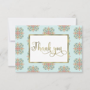 Carte Merci Floral Mandala Végétation Art Botanique