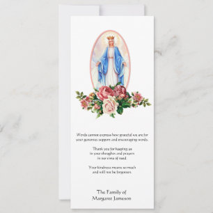 Carte Merci funèbre catholique religieux de sympathie