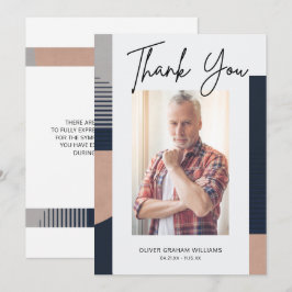 Carte Merci funéraire Photo Sympathie Bereavement
