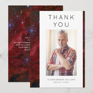 Carte Merci funéraire Photo Sympathie Bereavement