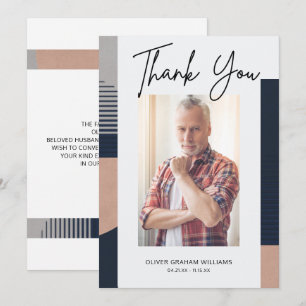 Carte Merci funéraire Photo Sympathie Bereavement