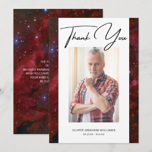 Carte Merci funéraire Photo Sympathie Bereavement