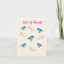 Carte Merci G : Blue Birds Happiness