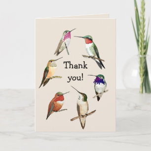 Carte Merci Hummingbirds