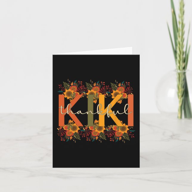 Carte Merci Kiki Grand-mère Thanksgiving Kiki Grand (Devant)