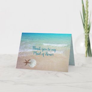 Carte Merci Maid of Honor Beach Shells