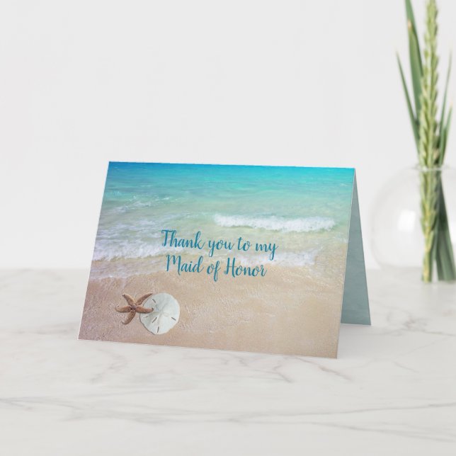 Carte Merci Maid of Honor Beach Shells (Devant)