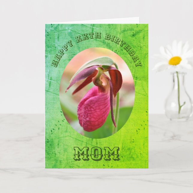 Carte Merci Maman Lady Slipper Anniversaire (Petite plante)